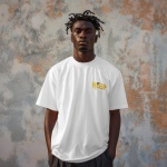 Beyaz Oversize Basketbol Baskılı %100 Pamuklu T-Shirt - Görsel 2