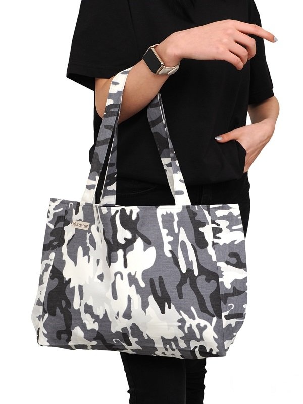 Kamuflaj Desenli Kanvas Bez Çanta