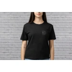 Güllü Kuru Kafa Sırt Baskılı %100 Pamuk Kaliteli Beyaz Kadın T-Shirt - Görsel 4