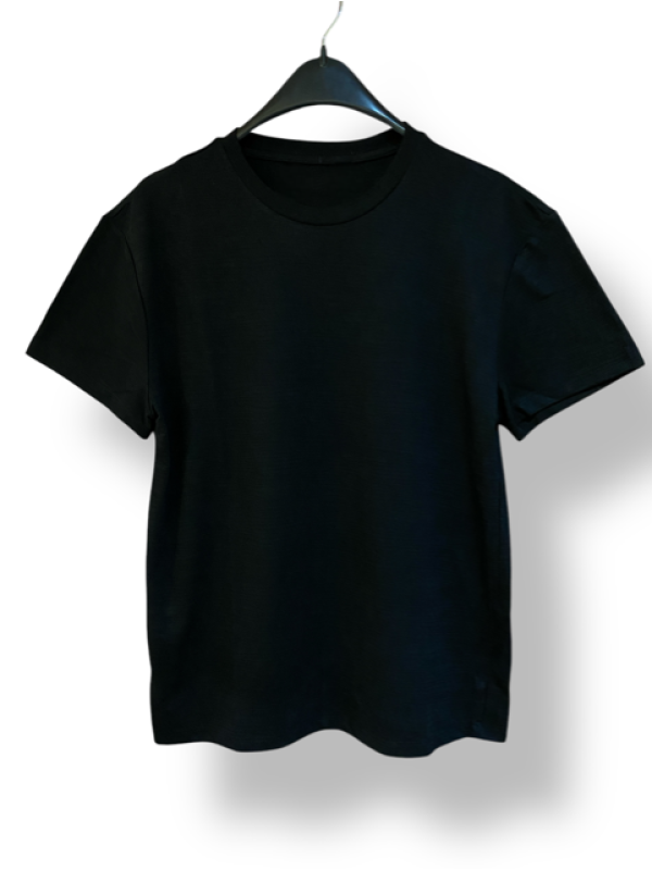 Basic Siyah Oversize Erkek T-Shirt - Görsel 5