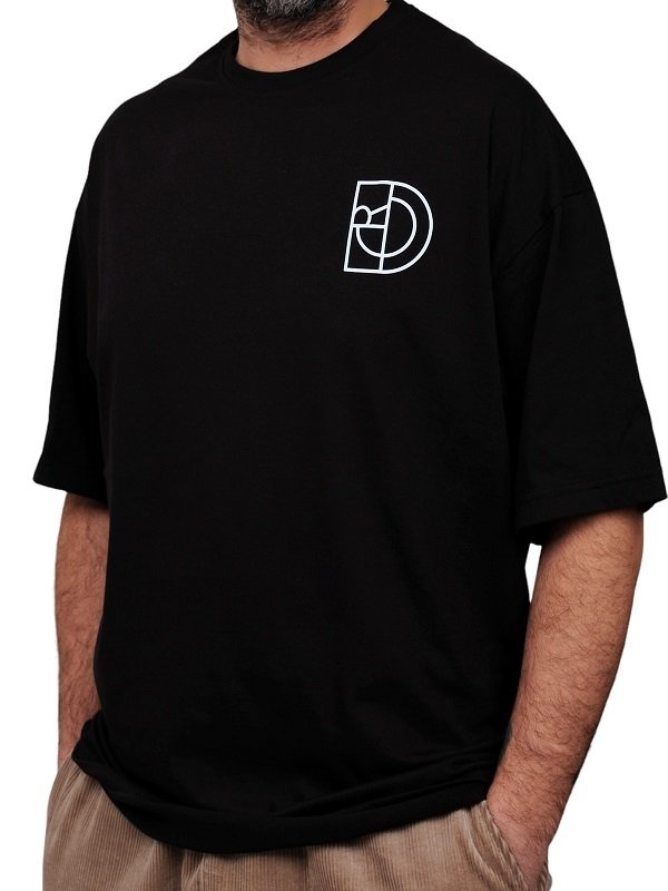 Gül ve Heykel %100 Pamuk Kalite Siyah Erkek T-Shirt - Görsel 2