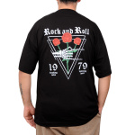 Rock and Roll %100 Pamuk Kalite Siyah Erkek T-Shirt
