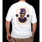 Never Give Up %100 Pamuk Kalite Beyaz Erkek T-Shirt