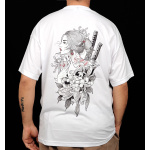 Samurai %100 Pamuk Kalite Beyaz Erkek T-Shirt