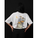 RIP Baskılı Unisex Beyaz Oversize %100 Pamuk T-Shirt