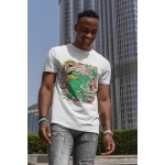Timsah Baskılı Desenli %100 Pamuk Erkek T-Shirt