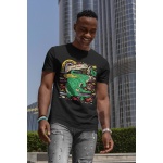 Timsah Baskılı Desenli %100 Pamuk Erkek T-Shirt - Görsel 2