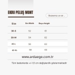 Kadın Oversize Peluş Ceket Mont - Ekru - Görsel 5
