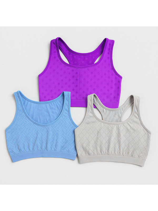 3'lü Kadın Askılı Pedsiz Full Esnek Büstiyer