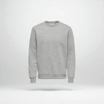 Erkek Regular 3 İplik Gri Sıfır Yaka Sweatshirt - Görsel 4