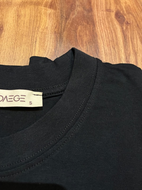 Unisex Oversize Geniş Kesim Yumuşak Dokulu Basic Bisiklet Yaka Beyaz-Siyah T-Shirt %100 PAMUK - Görsel 7
