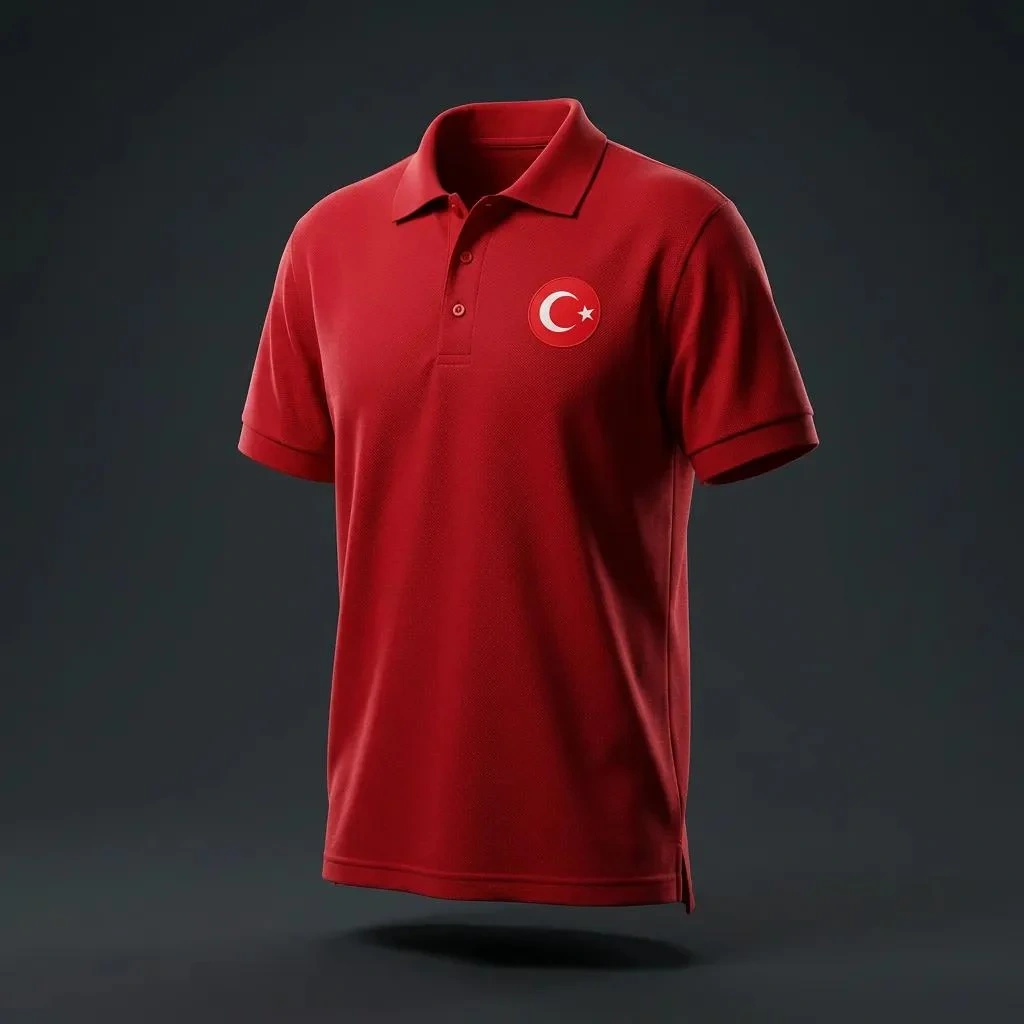 T3 (ÖZEL İLAN TOPLU ) Ay Yıldızın Asaleti Polo Yaka ve Regular T-Shirt "Türkiye" Serisi - Görsel 1
