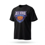Erkek Siyah Oversize All Star Basketball Baskılı Bisiklet Yaka Tişört - Görsel 2