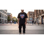 Erkek Siyah Oversize All Star Basketball Baskılı Bisiklet Yaka Tişört - Görsel 4