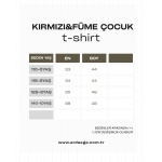 Çocuk Atatürk Portreli ve İmzalı Füme Bisiklet Yaka %100 Pamuk Tişört - Görsel 4
